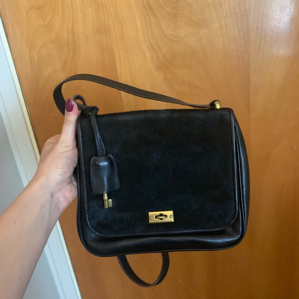 Fossil cross body small purse leather black